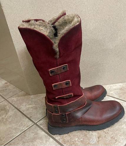 Krass&co Bos. & .  Women’s Capri Tall Boot 38 Shearling Strappy  Burnished USA 7-7.5