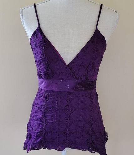 MKM Designs  y2k purple lace tank size medium