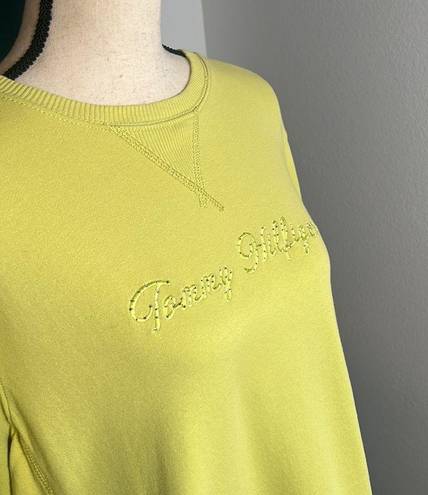 Tommy Hilfiger  Women's Lime Green Sweater ~~Sparkle Logo~~