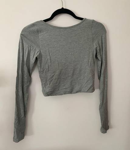 Klassy Network Long Sleeve Crop Top