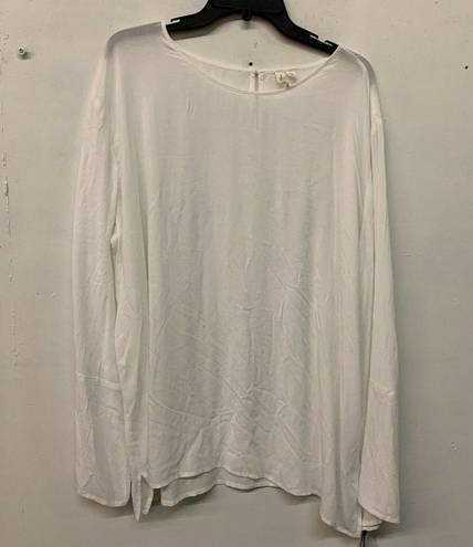 Treasure & Bond  Ivory Loose Soft Voile Shirt Flowing Sleeves Blouse