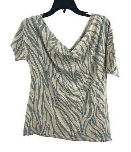 n:philanthropy Zebra Stripe Short Sleeve Tee Small New