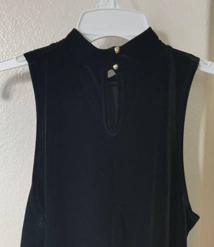 One Clothing Sleeveless Mock Neck Velvet Dress Small