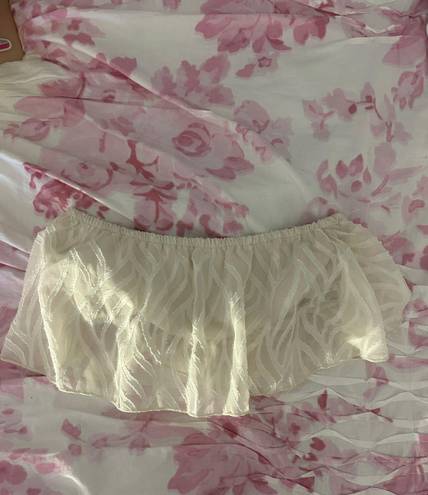 Cream Ruffle Set White Size XS