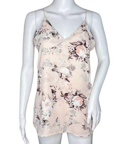 DKNY  Shirt Womens Small Pink Floral Flowers Romantic Layered Camisole Tank Top