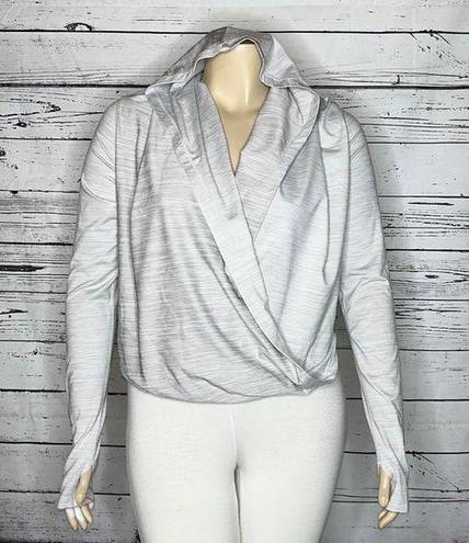 Zyia  Size XL Gray Space Dye Multi-Wear Surplice Yoga Top