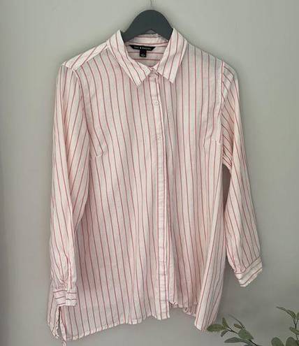 Zac and Rachel  Button Down Shirt Pink/cream Size Large