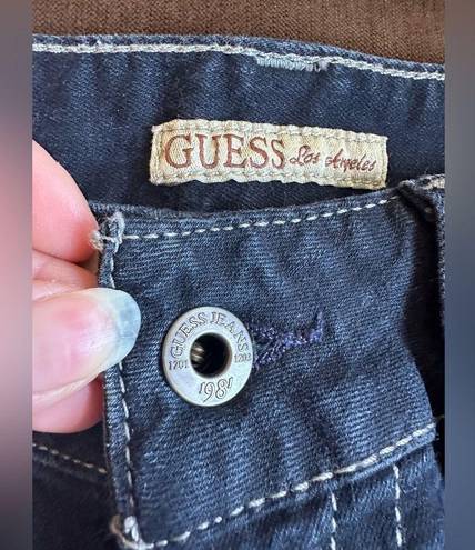 Guess Los Angeles Wide Leg  Dark Low Waist Blue Jeans Sz 29