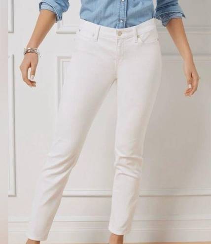 J.Jill  Denim Authentic Fit Slim Ankle White Jeans. Size 8P