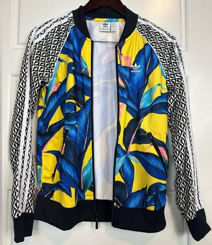 Adidas Originals x FARM Rio Palm Leaf SST Track Jacket Bomber Zip Up Size Small