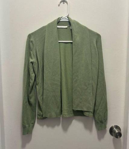 Cyrus  Women's Green Long Sleeve Open Front Cardigan Sweater XS