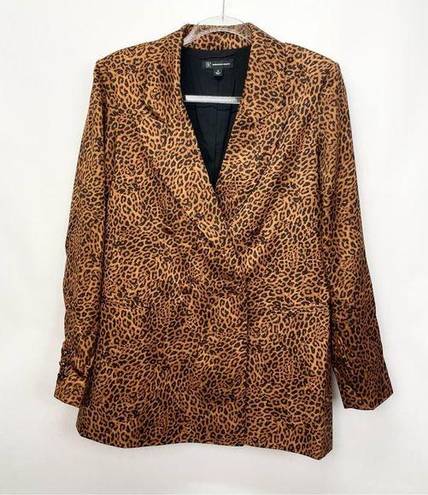 INC  International Concepts Cheetah Double Breast Blazer Size Medium