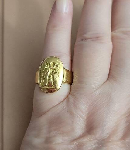 Greek Artist Designed 18kt Eros Ring Solid Size 7