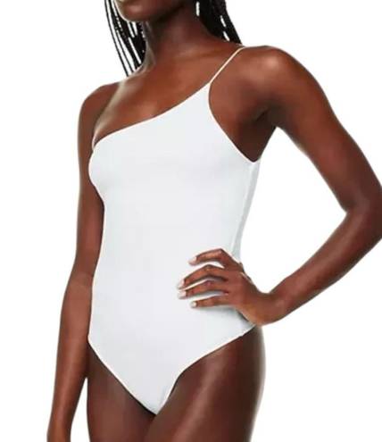 Babaton Aritzia  Women’s Size XS White Contour One-Shoulder Cami Bodysuit