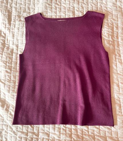 Coldwater Creek Plum Purple Sleeveless Tank Top Size Large