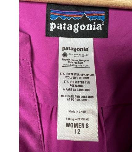 Patagonia  Women's 12 Purple Sun Shelter 3/4 Sleeve Nylon Drawstring Pocket Dress