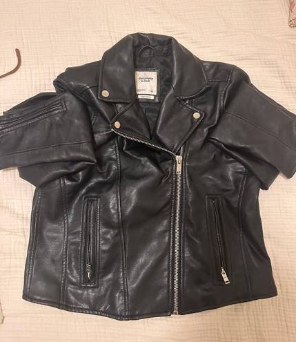 Abercrombie & Fitch Black Leather Jacket