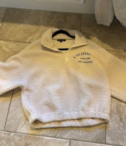 Sherpa Sweatshirt Tan Size M