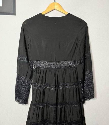 Tuckernuck  Hyacinth House Dress Lace Black Lydia Boho Maxi Dress Sz XXS