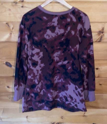 Isabel Maternity  purple tie dye crewneck sweatshirt