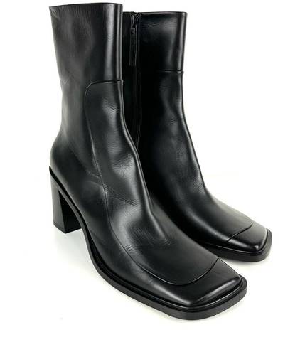 The Row NEW  Patch Paneled Square Toe Boots Black Size 41EU 11US