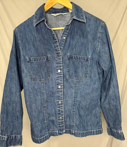 L.L.Bean Vintage  Denim Snap Up Shirt