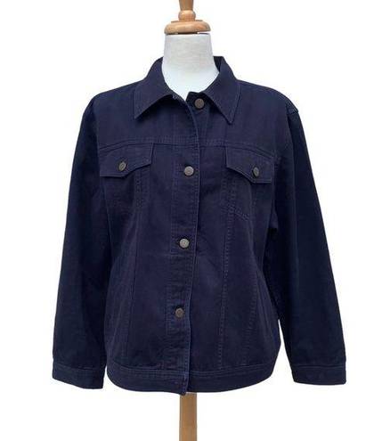 Krass&co Lauren Jeans  Ralph Lauren Jacket Navy Cotton Denim Button Down Womens 2XL