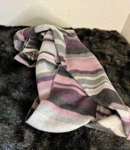 V. Fraas Plaid striped infinity scarf acrylic cashmink 