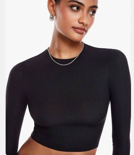 TJ Maxx Black Long Sleeve Crop Top