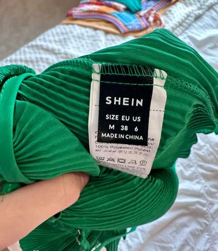 SheIn Green Ruffle Top