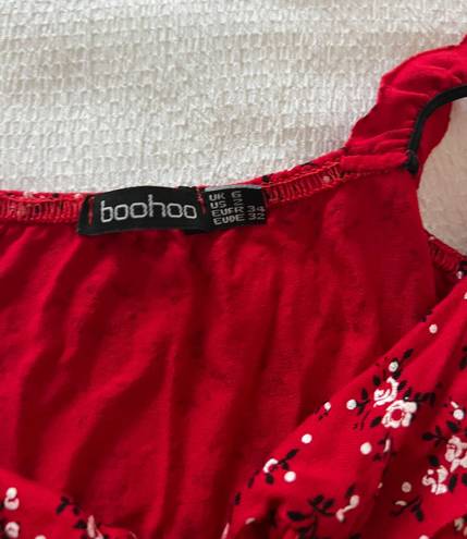 Boohoo Red Sundress