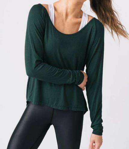 Zyia Active Namaste Long Sleeve Open Back Top