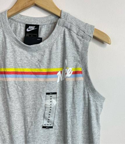 Nike  Cotton Knit Sleeveless Shorts Romper Logo Rainbow spring summer M new nwt