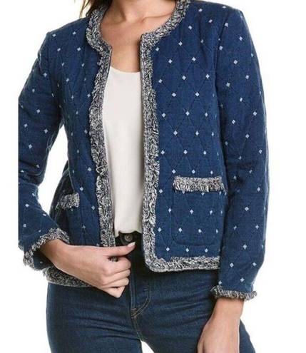 J. McLaughlin  NEW Helene Quilted Jacket in Diamond Jacquard size Xl Women’s