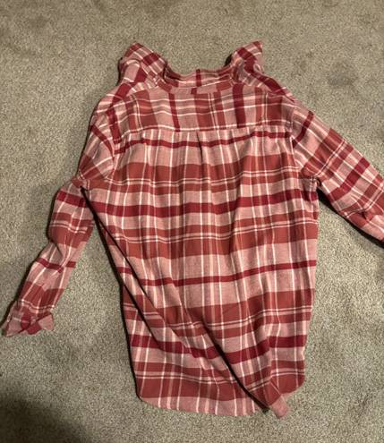 Aerie red and pink flannel 