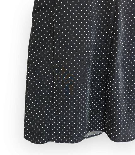 Basic Editions  Vintage Black Polka Dot Wrap Dress 8