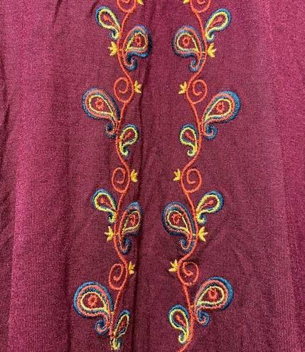 White Stag NWT  Embroidered Blouse