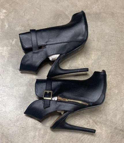 Charlotte Russe  black Open Toe Ankle Heel Bootie Women’s Size 10