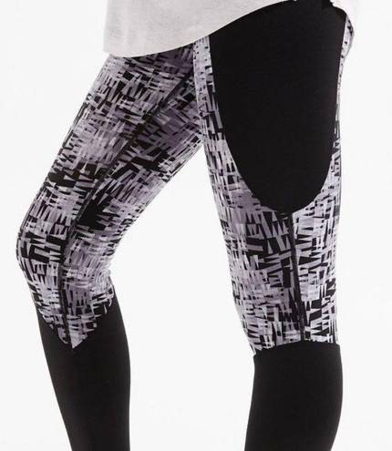 Lou & grey Black Gray Etchblock Patterned Leggings Small