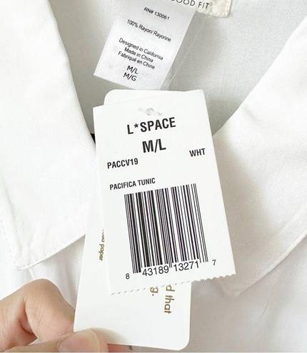 l*space NWT L* Pacifica Tunic Cover-Up in White sz M/L