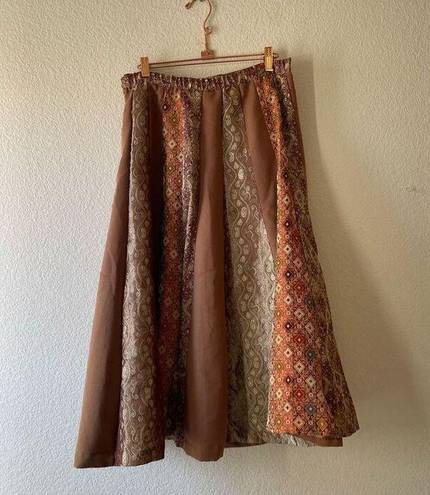 Coldwater Creek  patchwork boho skirt size petite small