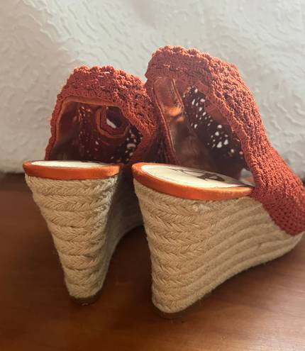 Vince Camuto Orange Wedges