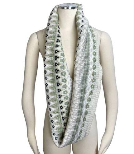 Nine West  Fair Isle Shimmery Infinity Knit Scarf New