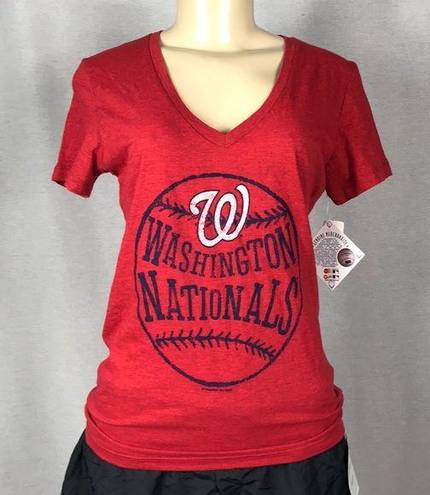 Genuine Merchandise Washington Nationals V-Neck TShirt NWT