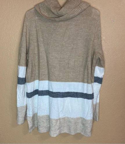 DKNY stripe Cowl Neck Sweater Size XL