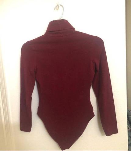 American Apparel  burgundy turtleneck bodysuit S