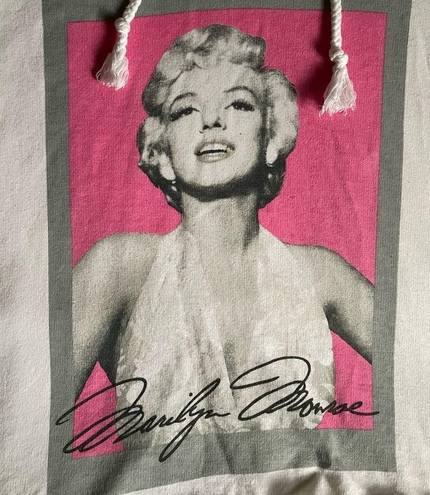 Marilyn Monroe  White Large Cropped Hoodie