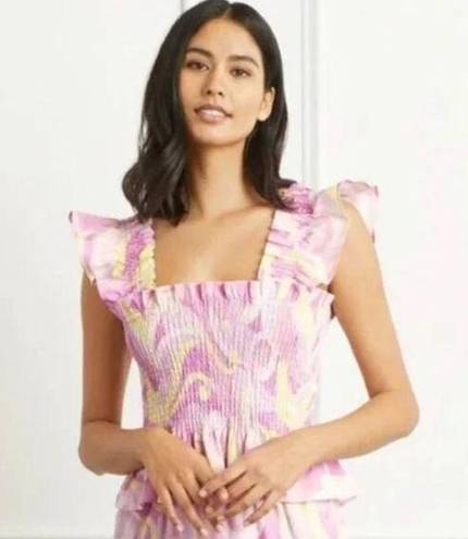 Hill House New  Home The Paz Top Candy Kaleidoscope Pink Print Size Large