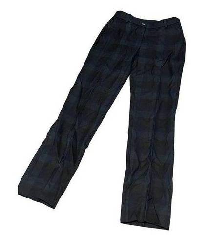 Brooks Brothers  Lucia fit black green plaid wool pants size 2