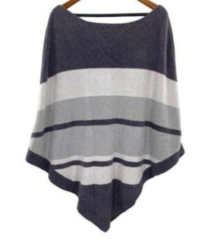 Barefoot Dreams  Grey Striped Ocean Breeze Poncho